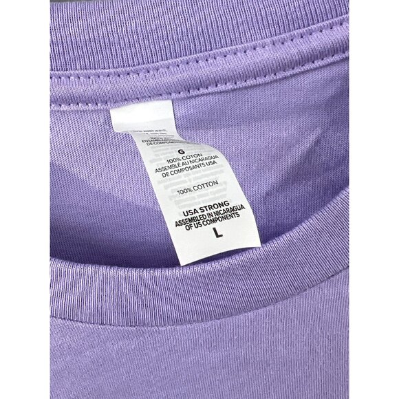 Chicago The Windy City T-Shirt Size Large Crewneck Short Sleeve Purple Cotton - Picture 3 of 6